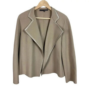 Linda Allard Ellen Tracy Wool Tan Jacket 100% Wool Refer To Measurements Women’s